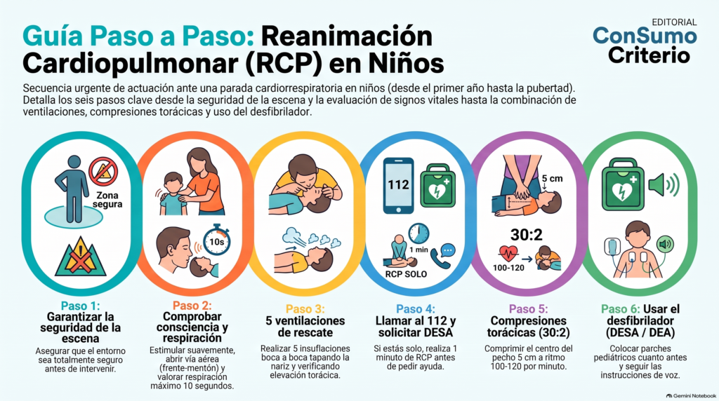 Guía RCP niños